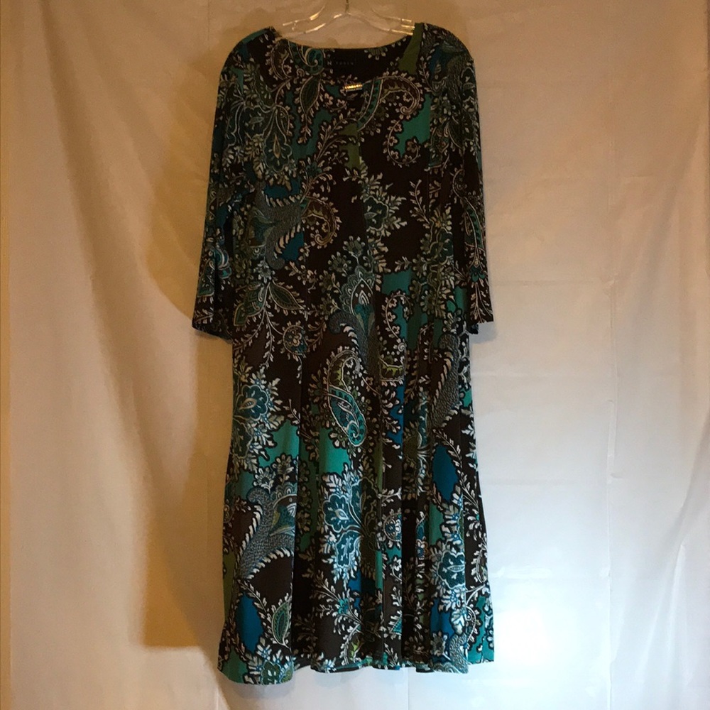 N Touch Aline print Dress SZ XL